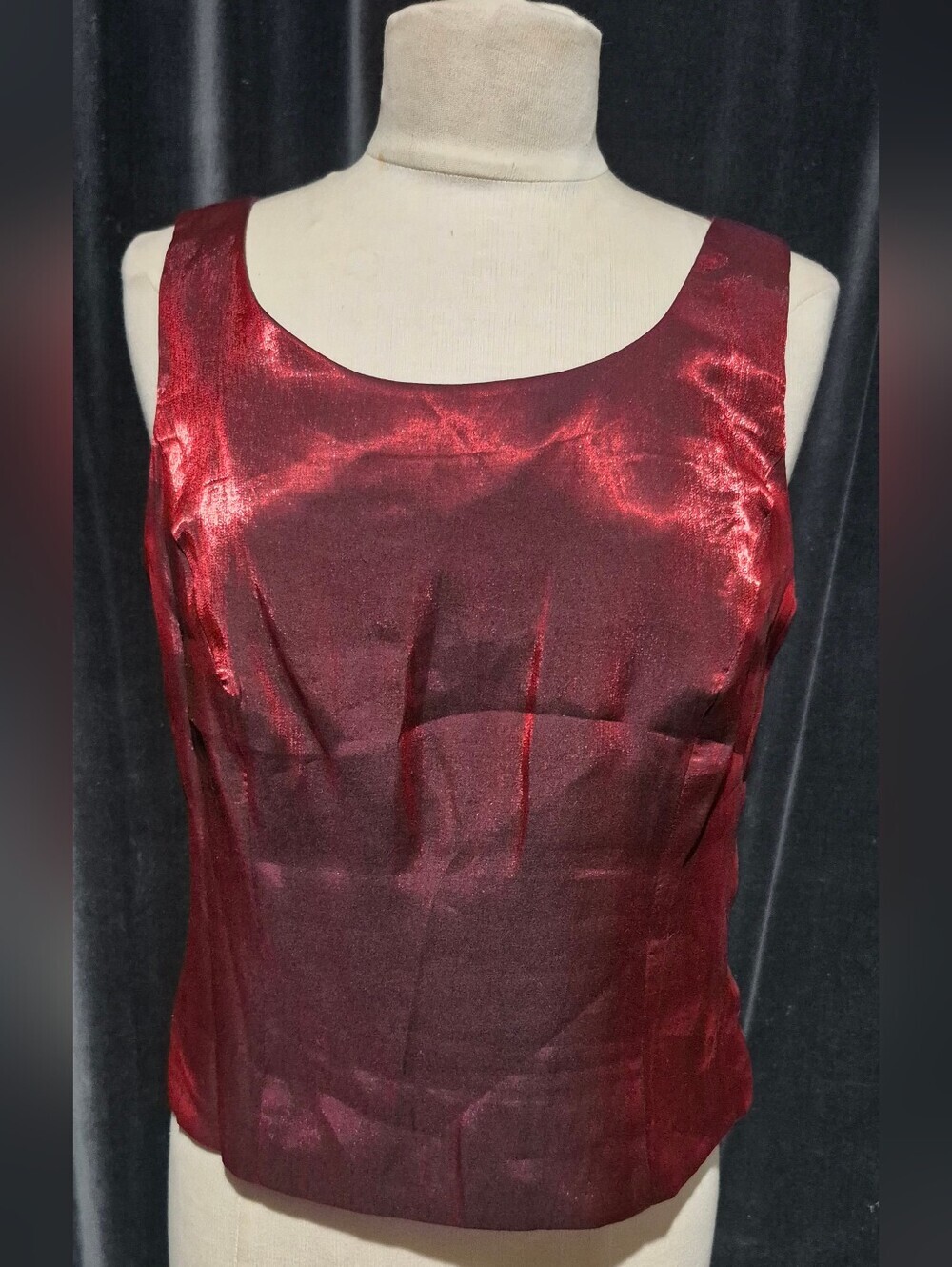Sheri Martin Metallic Red Satin Camisole (Box B)